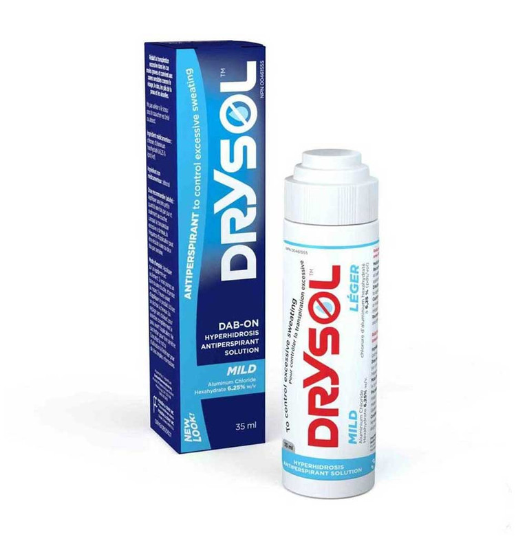 ضد تعریق اصل درایسول مدل Mild، مناسب پوستهای حساس، قابل استفاده در نواحی صورت، گردن و زیر بغل