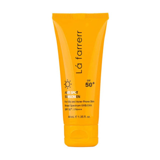 ضد آفتاب اصل لافارر SPF50 بی‌رنگ و ضد لک، مناسب پوست چرب و آکنه‌دار، با محافظت بالا در برابر اشعه UV