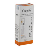 کرم ضد آفتاب رنگی اصل ژنوبایوتیک SPF50، مناسب پوست چرب و مختلط، با پوشش طبیعی و مقاوم در برابر تعریق