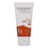 کرم ضد آفتاب رنگی اصل هیدرودرم SPF50، مناسب پوست چرب و آکنهدار، با پوشش طبیعی و مقاوم در برابر تعریق