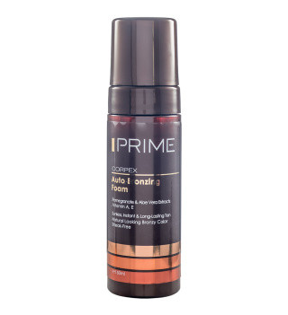 فوم برنزه کننده پریم مدل Corpex | ایجاد رنگ برنزه طبیعی بدون نور آفتاب | محصول اصل مناسب انواع پوست | جذب سریع و بدون لک