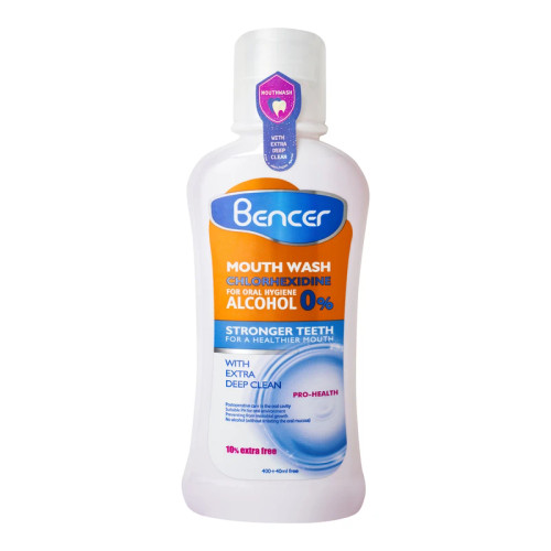 دهان شویه بنسر مدل Chlorhexidine اصل | ضدعفونی قوی دهان با کلرهگزیدین، محافظت از لثه و جلوگیری از پوسیدگی