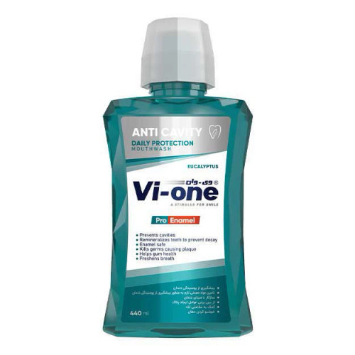 دهانشویه ویوان مدل Anti-Cavity اصل | محافظت از دندان در برابر پوسیدگی با فلوراید و ترکیبات ضدباکتری